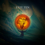 Exit Tenin minialbumin 'This World They'll Drown' kansikuva, jossa näkyy titaani, joka kannattelee kellertävää maapalloa. Taustalla näkyy varjojen peittämä pallomainen planeetta.