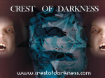 Crest Of Darkness -bändin promovalokuva jossa vasemmalla ja oikealla näkyy irvistelevän ihmishirviön naama. Keskellä kuvaa jonkinlainen sinertävä pentagrammi. Yläosassa valkoiselal bändin nimi, alaosassa lukee www.crestofdarkness.com.
