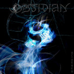 Obsidian-yhtyeen 'Emergin'–albumin kansikuva, jossa näkyy mustaa taustaa vasten räiskyvä neonsininen valo, joka luikertelee kuin savu. Yläosassa himmeänä bändin logo.