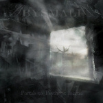 Abysmalia-bändin "Portals to Psychotic Inertia" -albumin kansikuva, jossa harmaata savua ja mustaa varjoa. Yläosassa haalealla bändin logo, alaosassa albumin nimi. Kuvassa näkyy jonkinlainen luukku tai oviaukko, neliönmuotoinen, josta avautuu maisema ulko