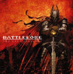 Battlelore-bändin uuden "The Last Alliance" -albumin kansikuva. Kuvassa näkyy oranssia taustaa vasten suurta miekkaa kourissaan pitävä haarniskoitu hirviö, jolla repaleinen punainen viitta hulmuaa tuulessa.