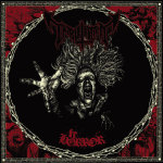 Tribulationin debyyttialbumin "The Horror" kansikuvassa näkyy koristeellisten kulmien välissä musta ympyrä, jonka sisällä rääkyy piirroshahmona hirviömäinen naisolento, jolla irvinaama ja pitkät mustat hiukset. Naisen kasvojen alla näkyy punaisella levyn 