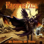 HammerFallin albumin "No Sacrifice, No Victory" etukannesa näkyy piirroshahmona ratsastava mustanvärinen lohikäärmehirviö. Hirviö liihottelee luolan suuaukon edessä. Kuvassa näkyy bändin logo kuvan yläosassa kellertävällä värillä ja jämerällä fontilla. Le