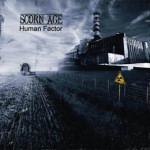 Scorn Agen albumin "Human Factor" kansikuva on kylmänsininen. Siinä näkyy peltoa, jonka oikealla puolen suuri uhkaava ydinvoimala. Taivas on myrskyinen ja synkkä. Bändin logo vasemmassa yläkulmassa mustalla. Logon alla albumin nimi.