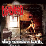 Dead Headin albumin "Depression Tank" kansikuvassa näkyy ränsistynyt mökki, jonka päädössä istuu nainen. Mökissä ovi, jonka ikkunasta hohtaa sisään vaaleata valoa. Yhtyeen punainen logo vasemmassa yläkulmassa ja alaosassa valkoisella värillä albumin nimi.