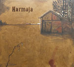 Harmajan albumin "Harmaja" etukannessa maalaus metsätöllistä, joka seisoo puun vieressä pellolla tai niityllä. Kuvan vasemmassa yläkulmassa Harmajan nimi kirjoitettu tummanpunaisella värillä. Kuvan tausta kellertävä.