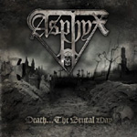 "Death... The Brutal Way" -albumin etukannessa harmaasävyinen maisema elottomasta kaupungin raunioläjästä. Kuvan yläosassa myrskyisä ja pilvinen taivas, jonka päällä Asphyxin logo. Kuvan alaosassa albumin nimi goottilaisin kirjaimin.