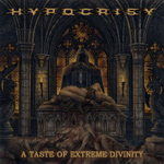 Hypocrisyn albumin "A Taste Of Extreme Divinity" kansikuva on piirretty sommitelma temppelimäisestä tilasta, jossa on suuria pylväitä ja koristeikkunoita seinillä. Kuvan yläosassa Hypocrisyn logo keltaisella ja samaan tyyliin albumin nimi kuvan alaosassa 