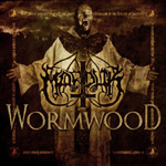"Wormwood"-albumin kannessa näkyy valkoiseen kaapuun pukeutunut ihminen, joka levittelee käsiään sivuilleen ja jonka pään tilalla on lihaton ja nahaton ihmisen pääkallo. Kuvan keskellä mustalla värillä Mardukin logo ja sen alla "Wormwood"-albumin nimi suu