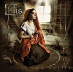 Elis-yhtyeen albumin "Catharsis" kannessa näkyy kaapuun pukeutunut nainen istumassa jonkinlaisen ympyrän keskellä huoneessa, jossa ikkuna antaa vitivalkoista valoa sisään. Naisen vasemmalla puolella vaalealla värillä Elis-logo ja oikeassa alakulmassa pien