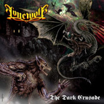 Metallibändi Lonewolfin studioalbumn "The Dark Crusade" etukannessa näkyy piirros tai maalaus ihmissuhdesta ja suomuisesta lohikäärmeestä. Lohikäärme yläkulmassa oikealla ja ihmissusi vasemmalla alakulmassa. Yhtyeen logo keltaisella vas. yläkulmassa.