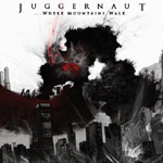 Juggernautin albumin "...Where Mountains Walk" etukannessa abstrakti kaupunkimaisemaa muistuttava maalaus tai piirros, jossa runsaasti myrkynmustia savupilviä ja harmaita pilvenpiirtäjiä valkoista taustaa vasten. Kuvan yläosassa harvalla kirjainvälistykse