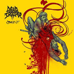 Dead Trooperin albumin "Cynicist" etukannessa piirros kirkkaankeltaista pohjaväriä vasten. Piirroksessa näkyy zombiemainen pikkupoika riistämässä aikuisen ihmisen vatsan sisälmyksiä pitkin keltaista taustaa. Vatsasta valuu punaista nestettä ja lonkeroita.