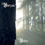Burzumin albumin "Belus" kannessa valokuva kirkkaana hohtavasta metsästä, jonka kuusipuiden välistä maahan lankeaa hohtavaa kellertävää valoa. Kuvan vasemmassa laidassa tumma puu, jonka yläosassa valkoisella värillä lukee Burzumin nimi. Kuvan alaosassa ke