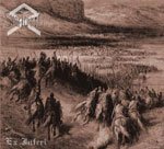 Ruskeasävyinen piirros Svartahridin albumin "Ex Inferi" kansitaiteesta. Kuvassa näkyy laakso täynnä ratsumiehiä vaeltamassa kuin hyönteislauma ikään pakkassäällä. Kuvan vasemmassa yläkulmassa valkoisella värillä jonkinlainen viikinkiriimua muistuttava sym