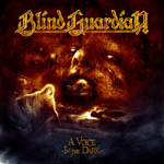Kansikuva Blind Guardianin "A Foice in the Dark" -singlen etukannesta. Kannen yläosassa kultaisin kirjamin yhtyeen logo ja alaosassa pienellä koolla ja haaleammalla värillä singlelevyn nimi.