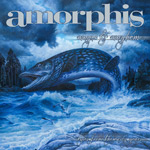 Amorphiksen "Magic & Mayhem -- Tales From The Early Years" -kokoelman kannessa sinisävyinen piirros suuresta hauesta, joka loikkaa tyrskyävästä aallokosta. Amorphiksen logo harmaalla yläosassa.