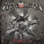 Helloweenin "7 Sinners" -albumin kannessa näkyy yläosassa koristeellisin kirjaimin yhtyeen logo. Sen alapuolella teräviä sakaroita sisältävä sirkkelinterä, jonka alapuolella lukee albumin nimi.