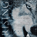 "Legacy of Wolves" -singlen kannessa näkyy lähikuva häijystä sudesta, jolla hampaita pilkistää kuvan alakulmassa. Vasemmalla valkoisella värillä ja pystysuuntaisesti kirjoitettu Rising ja suden kuonoon rustattu "Legacy of Wolves".