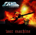 "War Machine" -albumin etukannessa näkyy suuri panssarivaunu tulimyrskyssä ja mustaa maata vasten. Vasemmassa yläkulmassa on Tank-logo hohtavin ja rautaisin kirjaimin. Alaosassa lukee punertavalla värillä ja goottityylisellä fontilla levyn nimi.