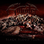 Punasävyinen ja hyvin synkkä piirros jonkinlaisesta lihan ja luiden muostostamasta verisestä läjästä. Kuvan yläosassa on yhtyeen logo mustalla värillä. Alaosassa lukee tummanharmaalla "Black Blood Flux".
