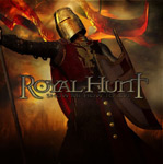 Albumin etukannessa kuva ämpäripäisestä hahmosta myrskyävän ja liekehtivän taivaan alla. Kuvan keskellä Royal Hunt -logo.