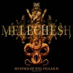 "Mystics of the Pillar II" -EP:n etukannessa musta tausta, jota vasten bändin logo toteemipaalumaisen pylvään päällä.