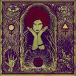 Jess and The Ancient Onesin debyyttialbumin kannessa okkultistisia symboleita piirrettynä koko levyn alueelle. Kuvan keskellä ihmishahmo.