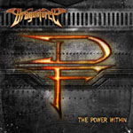 DragonForcen "The Power Within"-albumin etukannessa rautainen tausta, jonka päällä keltaisella värillä hohtava P-kirjain. Kuvan oikeassa alakulmassa lukee albumin nimi.