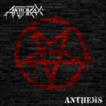 Piirros punaisesta pentagrammista mustaa tiiliseinää vasten. Kuvan vasemmassa yläkulmassa Anthrax-logo valkoisella.