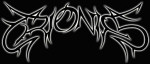 Crionics-nimisen bändin logo mustaa taustaa vasten valkoisella ääriviivalla piirrettynä. Kyseessä erittäin vaikeaselkoinen logo, jossa kirjaimet on koristeltu ja muotoiltu muistuttamaan lähinnä korpikuusen oksaa.