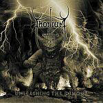 Thorium-yhtyeen 'Unleashing the Demons' -albumin kansikuva, jossa näkyy salamoiva taivas ja bändin logo yläosassa keskitettynä. Kuva on sävyltään tumma, hieman ruosteenvärinen.