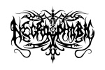 Necrophobic-yhtyeen logo mustalla valkoista taustaa vasten. Kirjaimet koristeltu käärmemäisin harakanvarpain, logo kuin risupöpelikkö jossa kirjaimet muodostavat ne risut.